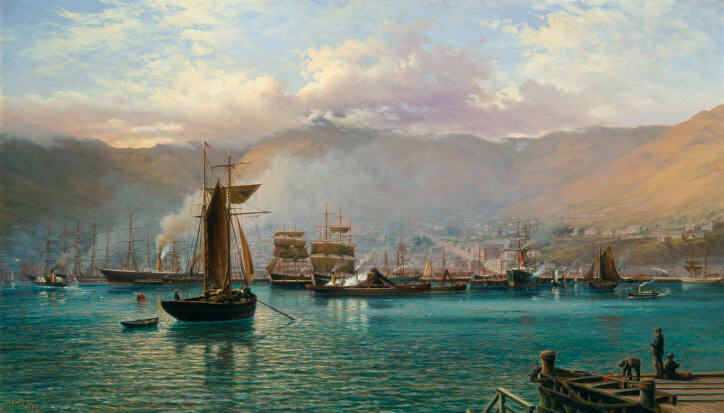 John Gibb - Lyttelton Harbour, N.Z. Inside the breakwater