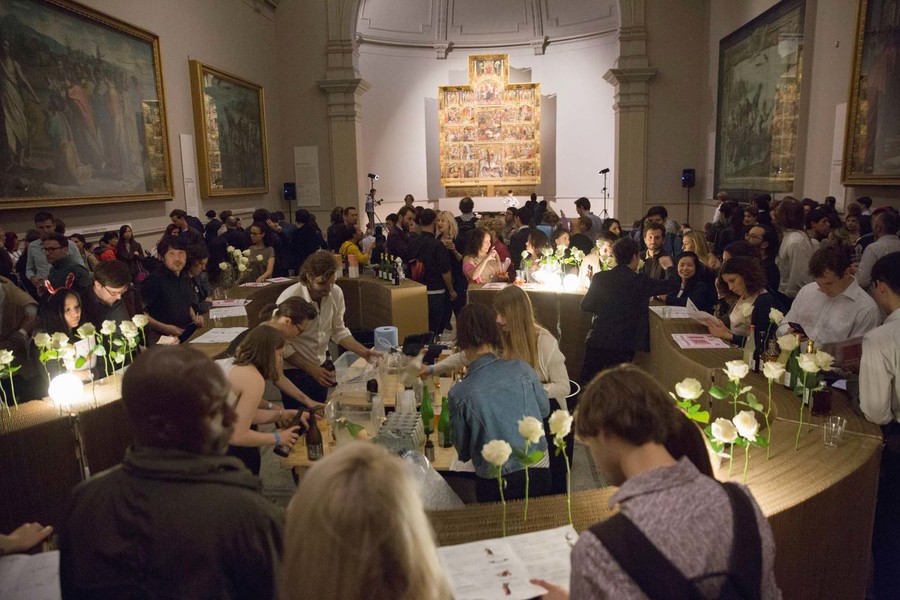 SoHo+Co Pop-up Saké Bar 2016. Installation in the Raphael Gallery, Neo Nipponica Friday Late, 27 May 2016, Victoria and Albert Museum, London