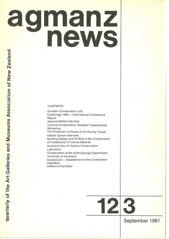 AGMANZ News Volume 12 Number 3 September 1981