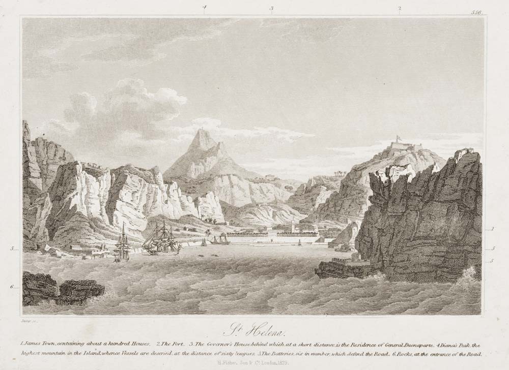 Son & Co. London St Helena 1829. Engraving. Collection of Christchurch Art Gallery library archives