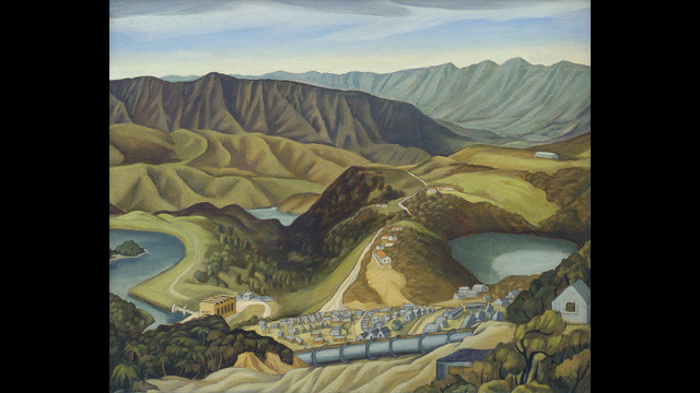 Doris Lusk: Landscape Overlooking Kaitawa, Waikaremoana