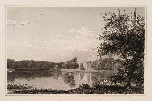 Landscape With Lake and Distant Building