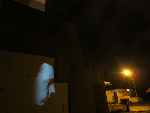 Tony Oursler Head Knocking 2000. Audio/video projection. Courtesy of the artist, Jensen Sydney and Fox/Jensen Auckland.