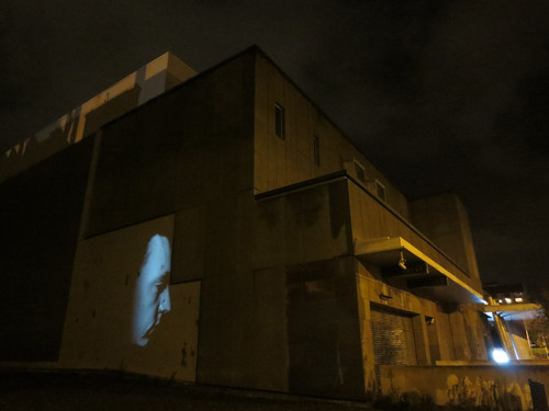 Tony Oursler Head Knocking 2000. Audio/video projection. Courtesy of the artist, Jensen Sydney and Fox/Jensen Auckland.