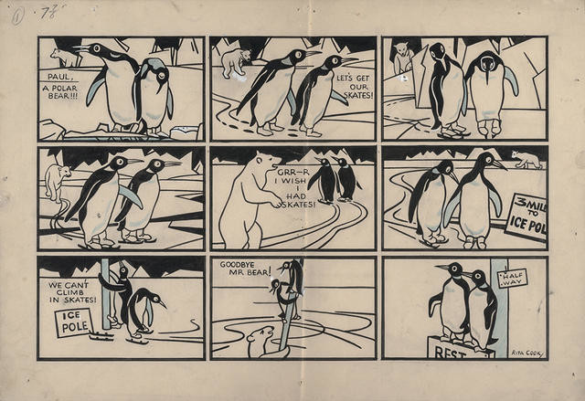 Peter and Paul Penguin in Polar Land [7 comic strips from a serial that ran in The Press Junior in 1935]