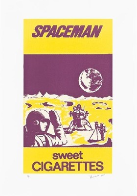 Michael Parekowhai Spaceman Cigarettes 2010. Screenprint. Gifted by Justin Paton, 2013