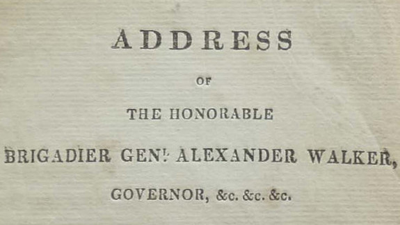 General Walker's address