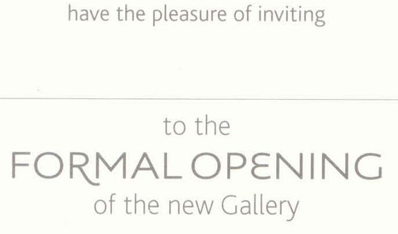 Gallery opening invitation