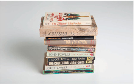 Patrick Pound The Collector 2014. A collection of copies of the novel of the same name