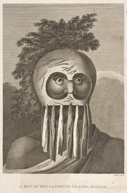 A man of the Sandwich Islands, masked