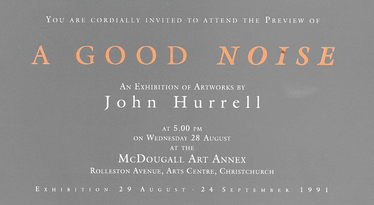 <p>John Hurrell: A Good Noise</p>