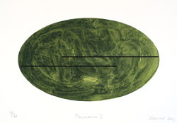 Gretchen Albrecht, Pounamu II, 2002. Lithograph. Collection of Christchurch Art Gallery Te Puna o Waiwhetū. Purchased 2005