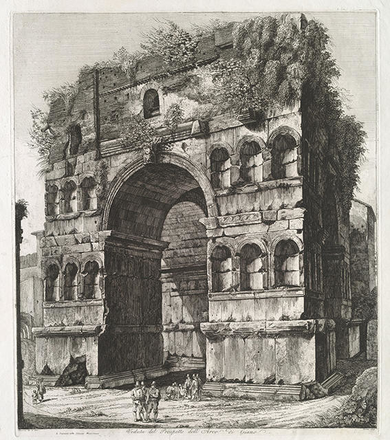 Veduta del prospetto dell’Arco di Giano