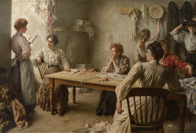 Girls in a factory by Denis Glover