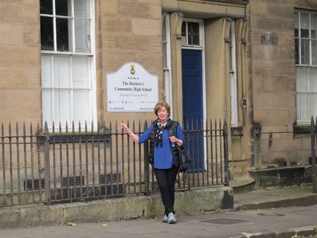 Outside the Duchess’s Grammar School, Alnwick, 2016. Photo: Jenny May