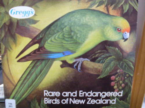 Gregg's Rare and Endangered Birds of New Zealand album with collectable cards designed by Eileen Mayo 1976. Collection of Christchurch Art Gallery Library and Archives