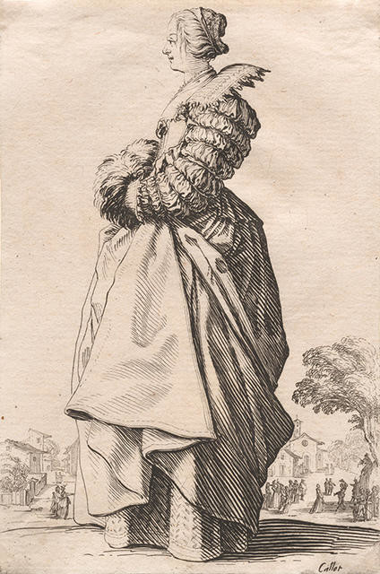 La Dame de Profil Ayant les Mains dans son Manchon (The Lady in Profile with her Hands in a Muff), from La Noblesse de Lorraine (The Nobility of Lorraine)