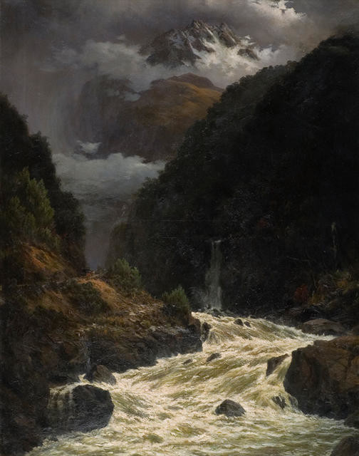 Flood in the Otira Gorge