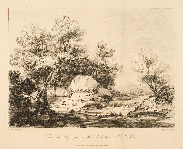 Landscape With Rocks And Trees (From The Original In The Collection Of Dr Monro)