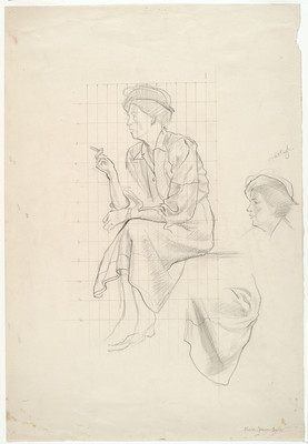 William Sutton Olivia Spencer Bower. Pencil. Collection of Christchurch Art Gallery Te Puna o Waiwhetū, gift of the artist 1978