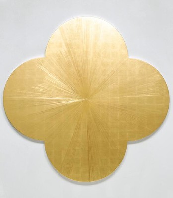 Max Gimblett Christ in Majesty - after Fra Angelico 2010. Gesso, red bole clay, Swiss gold leaf on wood panel. Collection of Christchurch Art Gallery Te Puna o Waiwhetū, purchased, 2011. Purchase supported by Christchurch City Council's Challenge Grant to Christchurch Art Gallery Trust