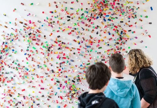 Judy Darragh SWARM II 2014. Cork, paint, wire. Courtesy of the artist and Two Rooms Gallery. Photo: John Collie