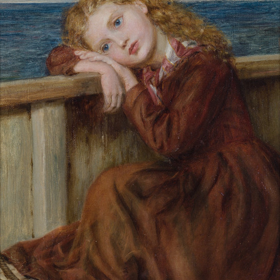 Laura Herford The Little Emigrant 1868. Oil on canvas. Collection of the Suter Art Gallery Te Aratoi o Whakatū, donated by Marjorie Sheat, 2007