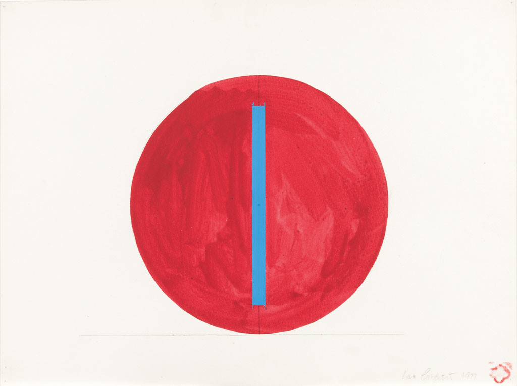 Max Gimblett, Center Turning 1977. Pencil and acrylic polymer on watercolour paper. Collection of Christchurch Art Gallery Te Puna o Waiwhetū 1999, the Max Gimblett and Barbara Kirshenblatt–Gimblett Gift