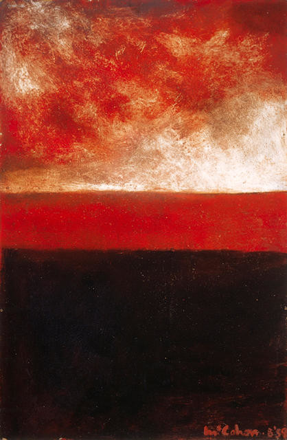 Red and black landscape