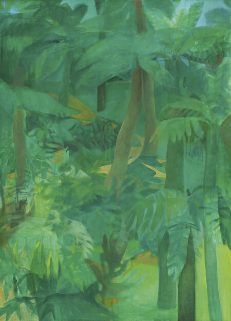 Louise Henderson Bush series 3 1970. Oil on canvas. Victoria University of Wellington Art Collection