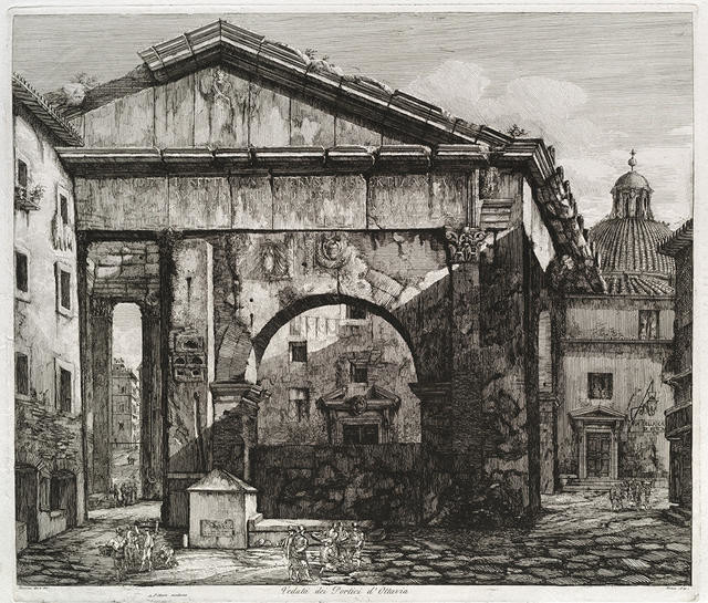 Veduta dei Portici d’Ottavia