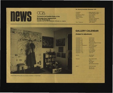 Canterbury Society of Arts News, number 70, November/December 1976