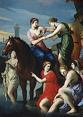 The original painting in the Louvre by Jacques Stella (1596 - 1657), of which the print is a copy.