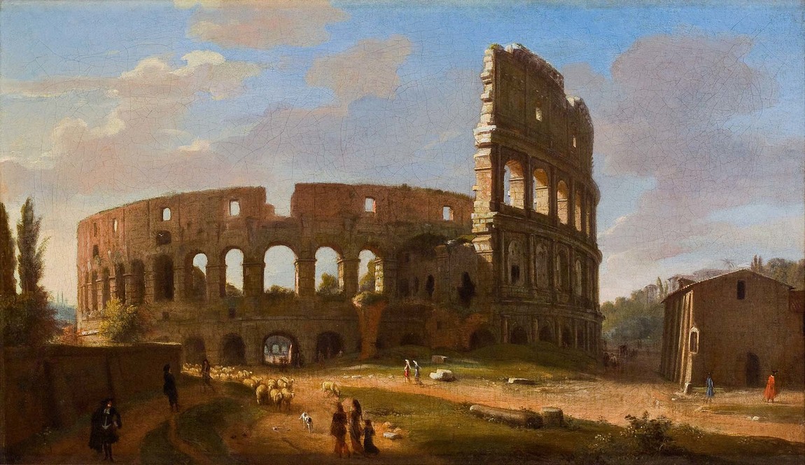 Gaspar van Wittel The Colosseum Seen from the Southeast c.1700. Oil on canvas. Collection of Christchurch Art Gallery Te Puna o Waiwhetū, purchased with assistance from the Ballantyne Bequest 1971