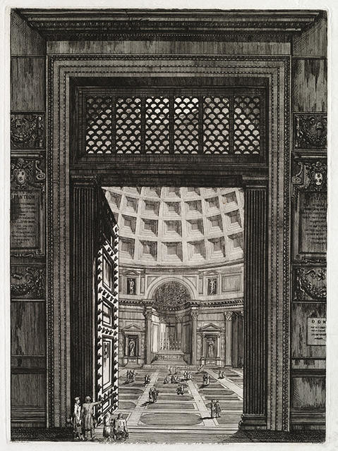 Veduta della gran Porta del Panteon di Marco Agrippa – in oggi Sa. Maria ad Martyres