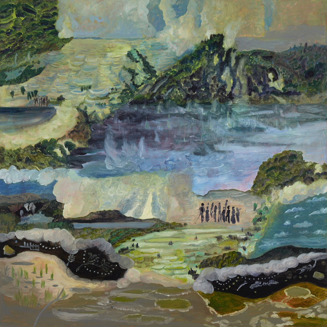 Barbara Tuck Spirit Terrace 2017. Oil on board. Private collection