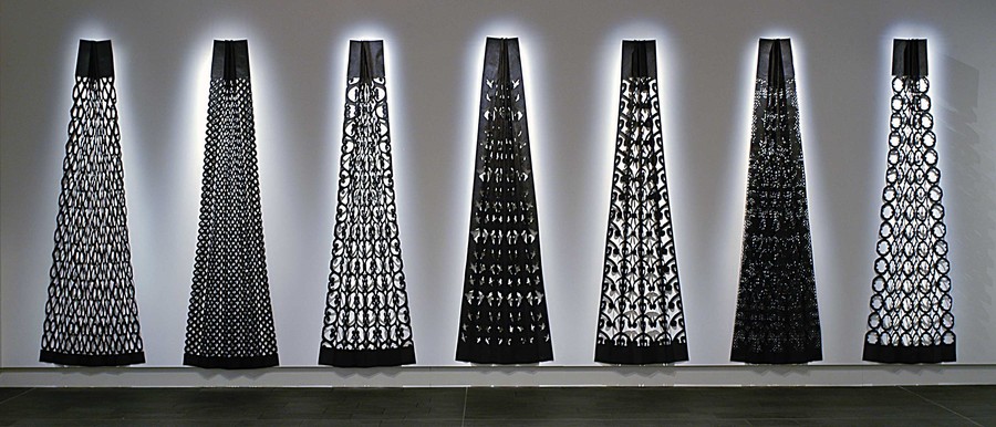 Lonnie Hutchinson Sista7 2003. Black building paper. Collection of Christchurch Art Gallery Te Puna o waiwhetū, purchased 2003. Reproduced with permission
