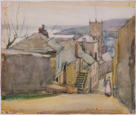 Owen Merton St Ives, Barnoon Hill 1910. Watercolour. Collection of the Christchurch Art Gallery Te Puna o Waiwhetū. Gift of James Jamieson Family, 1932
