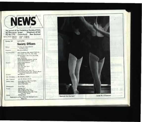 Canterbury Society of Arts News, number 107, January/February/March [1983]