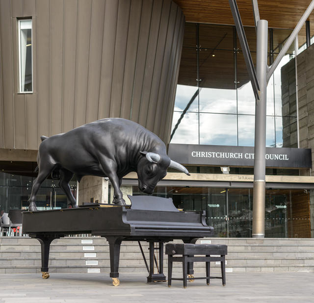 Outside Christchurch City Council offices, Worcester Street, Christchurch, July 2014