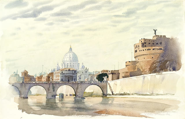 St Peters and Castel di S. Angelo, Rome 29 December 1973