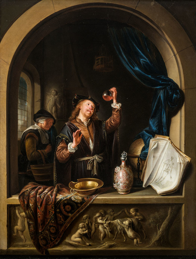 Gerrit Dou The physician 1653. Oil on copper. Collection of Christchurch Art Gallery Te Puna o Waiwhetū, Heathcote Helmore Bequest 1965