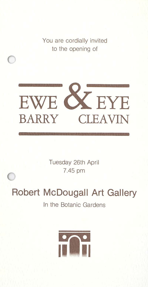 <p>Barry Cleavin: Ewe and Eye</p>