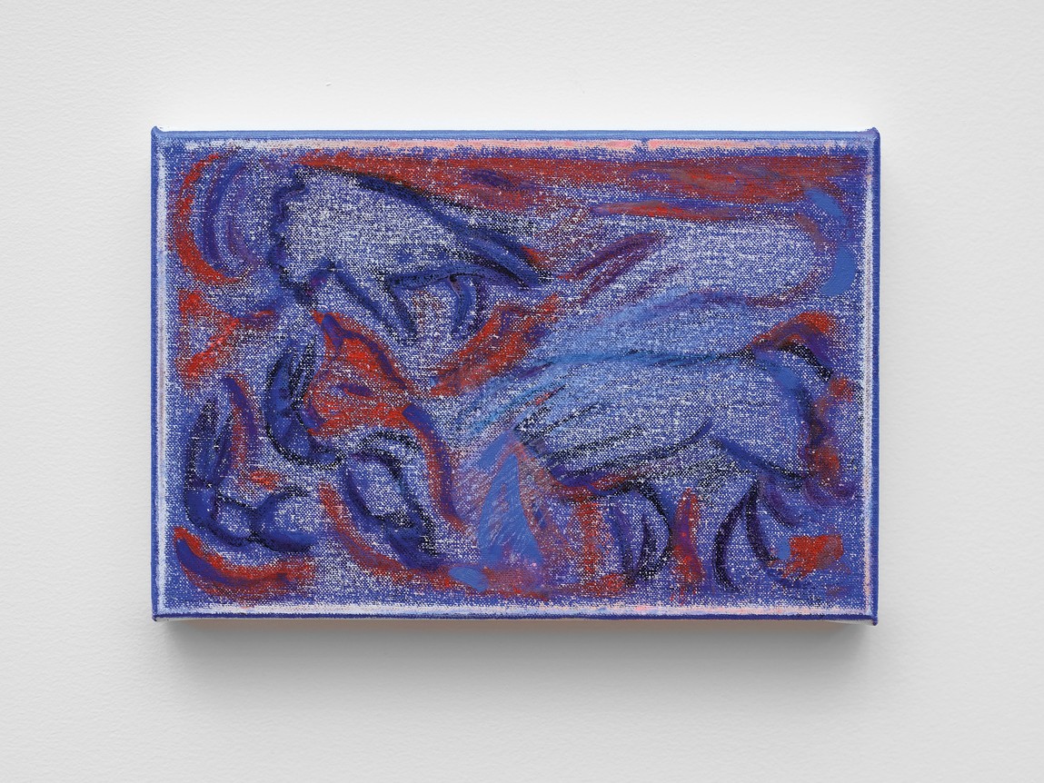 Anoushka Akel Moral Messaging 2023. Oil on canvas. Courtesy of the artist and Michael Lett, Auckland. Image courtesy of Sam Hartnett
