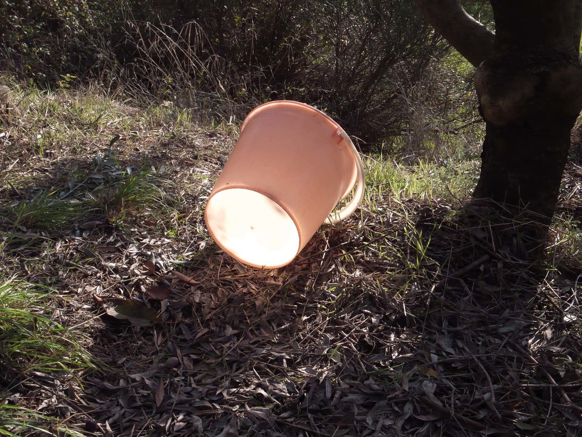 Bill Culbert Bucket, Croagnes 2012. Photograph. Collection of Christchurch Art Gallery Te Puna o Waiwhetū, gift of the artist, 2014. Reproduced courtesy the Estate of Bill and Pip Culbert