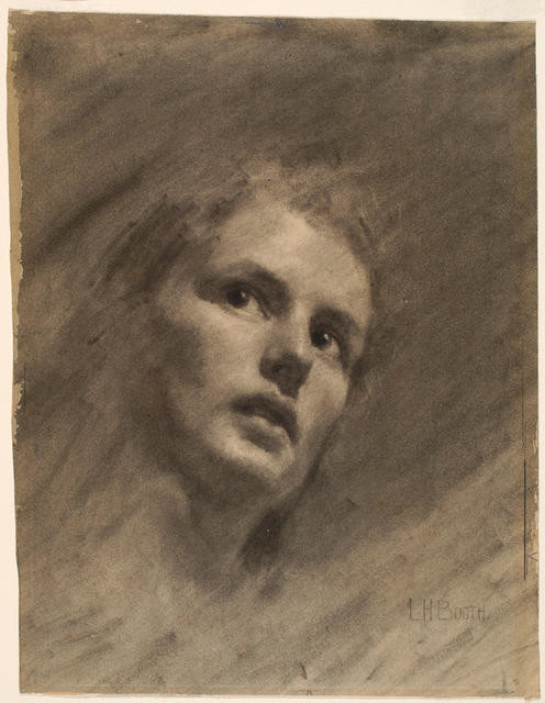 Drawing, head of a girl