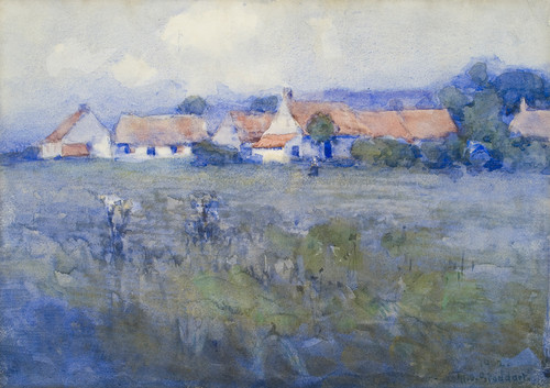 Margaret Stoddart Camiers, France. Watercolour. Collection of Christchurch Art Gallery Te Puna o Waiwhetū, Christchurch Art Gallery Trust Collection