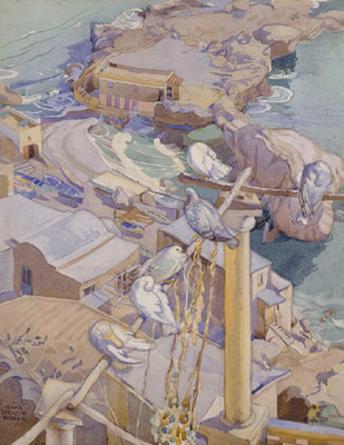 Olivia Spencer Bower La Piccola Marina, Capri 1931. Collection of Christchurch Art Gallery Te Puna o Waiwhetū, presented by the Canterbury Society of Arts, 1932. Reproduced courtesy of the trustees of the Olivia Spencer Bower Foundation