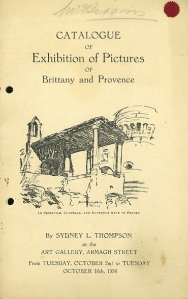 Catalogue of exhibition of pictures of Brittany and Provence