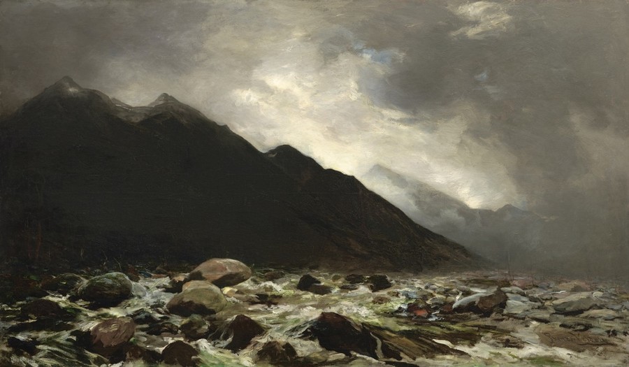 Petrus van der Velden Mount Rolleston and the Otira River 1893. Oil on canvas. Collection of Christchurch Art Gallery Te Puna o Waiwhetū, purchased 1965